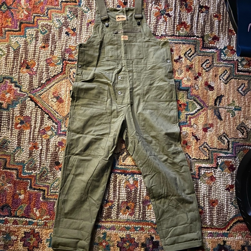 Army green overalls